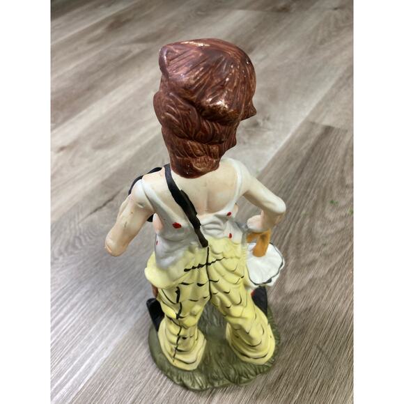 Vintage Porcelain Clown Figurine 9.5" Holding Umbrella & Hat Whimsical Decor - Picture 6 of 10